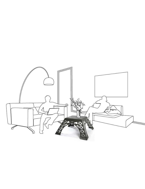 Table Eiffel Rose By Stilic Force So French