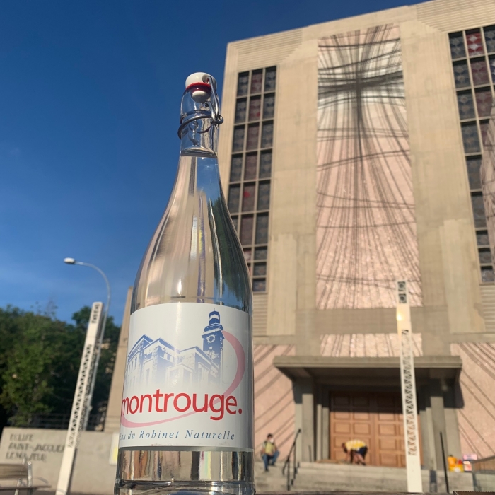 Bouteille eau Montrouge  Amusant