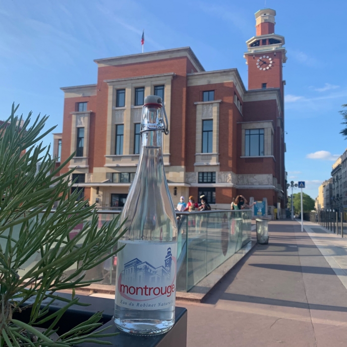 Bouteille eau Montrouge  Amusant