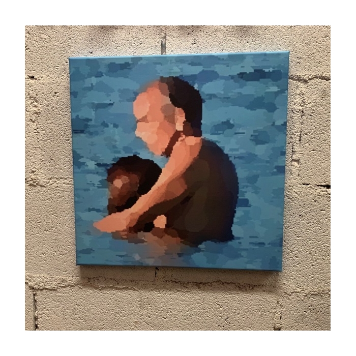 Tableau impressionniste "Le fait divers"