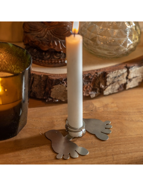 bougeoir design en forme de pied